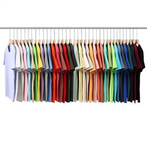 เสื้อยืดคัสตอม 100% ผ้าฝ้ายพรีเมียม สีพื้น ดำ ขาว คลาสสิก แขนสั้น ทรงปกติ ใส่สบายๆ สำหรับฤดูร้อน คุณภาพสูง สำหรับผู้ชาย - Product Image 1