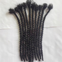 Extensions de dreadlocks en cheveux naturels pour hommes/femmes, 4-18 pouces, extensions de dreadlocks noires naturelles