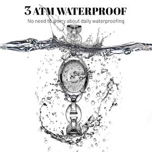 Correa de Reloj de Cuarzo Personalizada para Mujer, Brazalete Ovalado con Movimiento Japonés, Banda de Acero Inoxidable, Elegante, Resistente al Agua - Product Image 3