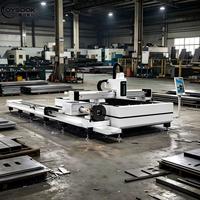 Machine de découpe laser à fibre CNC pour tôles et tubes métalliques, 4 axes, refroidie par eau, 1500 W