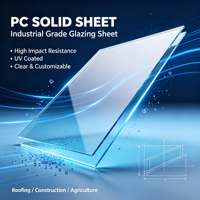 Plaque solide en polycarbonate, textures multiples, transparente, givrée, embossée, diffuseur de lumière pour toiture et serre