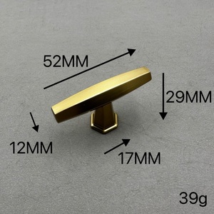 Zinc alloy retro simple drawer <b>cabinet</b> door handle champagne copper <b>cabinet</b> door electroplating installation solid hand - Product Image 6