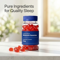 Gummies de mélatonine en gros pour usines, marque privée, soulagement du stress et amélioration de la qualité du sommeil