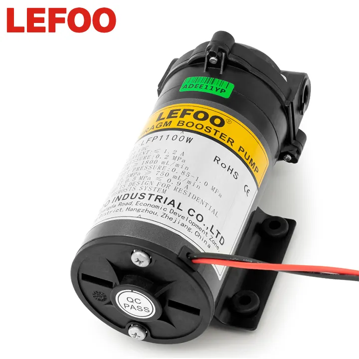LEFOO 24V 100gpd pompa booster ro pompa acqua a membrana ro pompa a membrana pressione depuratore d'acqua