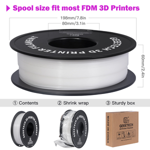 Filament <span class=keywords><strong>PLA</strong></span> Luminescent <span class=keywords><strong>Rose</strong></span> Rouge GeeTech Durable 1,75 mm 1 kg en Rouleau pour des Impressions 3D Précises et Lumineuses en Faible Éclairage - Product Image 5
