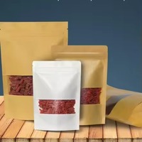 Emballage alimentaire en gros, sachet en papier kraft, sacs en papier kraft brun, impression personnalisée de sacs en papier kraft, sacs en papier kraft recyclables avec fermeture éclair