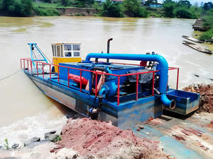 Pompa di sabbia draga a getto di aspirazione a getto di sabbia draga macchina sabbia silicea chiatta mineraria - Product Image 4