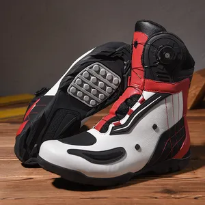 Zapatos para moto scarpe da moto personalizzate piatte calzature da strada da corsa antiscivolo scarpe da moto da uomo