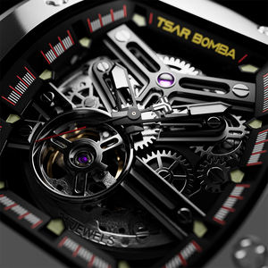 <span class=keywords><strong>TSAR</strong></span> BOMBA DIY Ensemble de montres automatiques Squelette <span class=keywords><strong>Montre</strong></span>-bracelet interchangeable Montres mécaniques pour hommes - Product Image 3