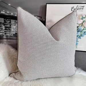 Wholesale Stylish Decorative Double-Sided Square Throw <strong>Pillow</strong> Cover Woven OEKO-TEX Certified <strong>Navy</strong> White Gold Border Memory - Product Image 6