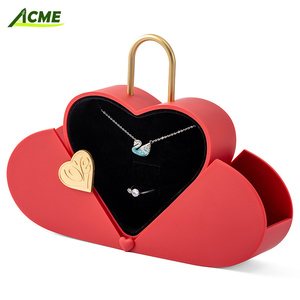 Caja de Joyería de Plástico Transparente <span class=keywords><strong>Fosforescente</strong></span> a Prueba de Agua, Caja de Regalo Rosa para Novia y Enamorados - Product Image 6