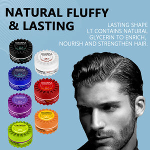 Suministro de fábrica <span class=keywords><strong>Gel</strong></span> para el cabello Productos para peinar el cabello Cera de engranaje de cabello de colores naturales para hombres Pomada de estilo de sujeción fuerte - Product Image 6