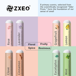 Set di Inalatori Nasali - 8 Oli Essenziali per Terapia e Allenamento Olfattivo con Limone, Chiodi di Garofano, Eucalipto, Rosa - Naturale - Product Image 2