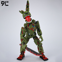 9L3D 打印塑料 FNAF 菲利普·法兹伯的披萨弹簧陷阱动作玩偶动漫模型 Lucky13 Dummy13 Titan13 摆件礼品