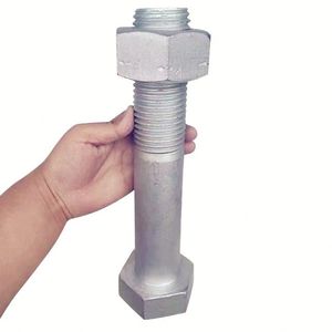 Vis à tête hexagonale cruciforme en acier inoxydable, tailles assorties, avec écrou, finition naturelle, vis à tête cylindrique - Product Image 1