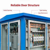 Poste de distribution compact européen extérieur, armoire de transformateur 11kV 33kV 0.4kV 100kVA 2500kVA, alimentation industrielle