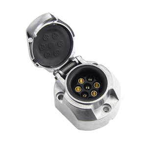 Adaptateur de prise de remorque étanche en aluminium, norme européenne, 7 broches, contact en cuivre, noir, 75g, fabriqué en Chine, 12V, camion, 2006 - Product Image 5