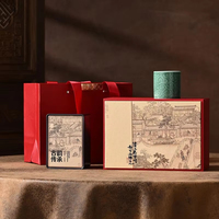 Guyun Inheritance Chinesische Tee-Geschenkbox, Antike Malerei Geprägte Tee-Verpackungsbox für Grüntee Schwarztee Geschäftsgeschenk