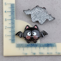 En gros Halloween Fantôme Citrouille Chauve-Souris Écologique Résine DIY Junk Téléphone Trou Chaussures Patch Cheveux Ornements Matériel Paquet