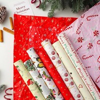 Nouveau Papier Cadeau Artisanal de Noël, Motif Poire de Neige, Imprimé UV, Surface Brillante, Effet Froissé à la Main, 1 Mètre, Motif Floral Coloré Peint