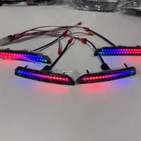 Misun 12V IP65 Adressable LED Moto & Voiture Marqueurs Latéraux RGB Lumière Stroboscopique avec Coque Noire Montage Universel