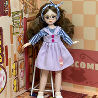 Poupée miniature en plastique de haute qualité de 30 cm, modèle de poupée DIY à personnaliser avec des cheveux personnalisables, cadeau de vacances pour petite princesse