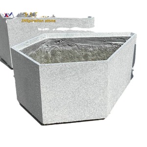 Nuevos Materiales de Construcción de Piedra, Jardinera de Hormigón GRC, Color Gris Claro, Alto Rendimiento, para Decoración de Parques y Plazas, Plantación - Product Image 2