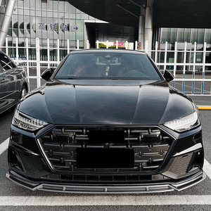 ลิ้นกันชนหน้า Audi A7 S7 C8 ลายคาร์บอนไฟเบอร์ ปี 2019+ วัสดุ ABS สีดำเงา - Product Image 3