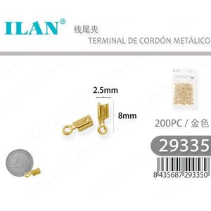 Ilan Metal Cord <b>Terminal</b> 2.5mm Gold Plated For Jewelry Making - Product Image 3