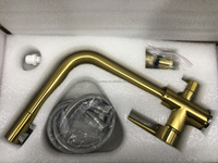 Robinets de cuisine à haute arc système d'eau de filtration amélioré pulvérisateur à tirer vers le bas sous l'évier navire purificateur à boire mélangeur 2 poignées