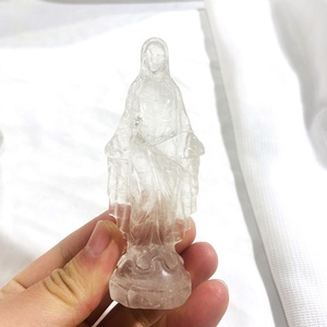 คริสตัลแกะสลักรูปปั้นพระแม่มารีสำหรับคริสตัลควอตซ์คริสตัลของตกแต่งบ้านตามธรรมชาติฮวงจุ้ยตามสั่งแบบยุโรป - Product Image 3