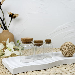 Hot Selling Flat Bottom Mini Clear Glass Sample Test Tube 30mm With Bamboo Lid <b>Cork</b> - Product Image 3