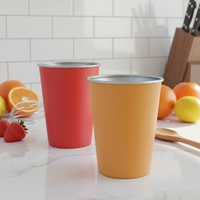 Gobelet à bière en acier inoxydable 304 de 350 ml, avec logo personnalisé, portable, moderne, pour boissons froides, idéal pour le camping en plein air, le bureau, les fêtes, ou comme cadeau.