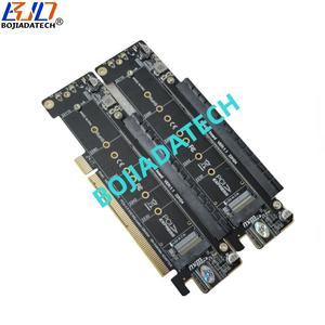PCI-E 4.0 16X çift bağlantı noktaları NGFF <span class=keywords><strong>M</strong></span>.<span class=keywords><strong>2</strong></span> 2280 M2 NVME SSD dönüştürücü adaptör genişletme kartı MB destek PCIe X4X4 çatallanma - Product Image 5