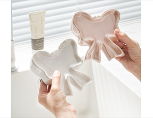 Jabonera <span class=keywords><strong>de</strong></span> Cerámica con Diseño <span class=keywords><strong>de</strong></span> Lazo, Escurridor para Baño, Creativa, <span class=keywords><strong>de</strong></span> Alta Gama, Lujo Ligero, para Lavabo, Estilo Transfronterizo - Product Image 4
