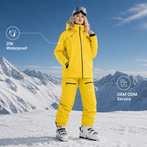 Chaqueta de Esquí Impermeable 20k Personalizada, Precio de Fábrica, Costuras Totalmente Selladas, Traje de Esquí Unisex con Estampado de Grafiti Profesional, Venta al Por Mayor OEM - Product Image 1