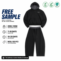 Conjunto de Sudadera con Capucha y Pantalón de Chándal Unisex de Alto Gramaje con Forro a Cuadros, Sudadera con Cremallera Oversize Estilo Urbano, Personalizado OEM ODM Venta al por Mayor REACH