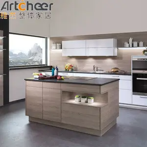 Home Móveis Madeira Full Modern Despensa Storage Designs Set Cabinet Comprar armários de cozinha prontos para montar Para Móveis de Cozinha