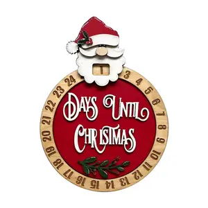 Weihnachten Weihnachts mann Wandkalender Ornamente Holz Advents kalender Weihnachts baum Countdown Dekorationen Home Decor Zeichen
