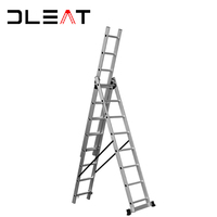 Vente en gros échelle d'extension combinée en aluminium à trois sections de haute qualité et peu coûteuse monte-escalier debout 12m 10m 8m 6m