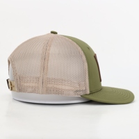 ODM Logo personnalisable casquettes en maille kaki extérieur Streetwear Snapback Gorras cuir Patch maille chapeau directement usine personnalisé Hta