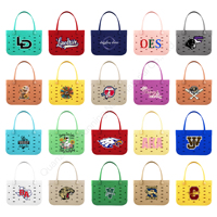 Nouveauté 2026 Sac de plage portable en EVA imperméable couleur unie grande capacité panier de courses impression logo personnalisé voyage
