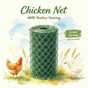 Fast Delivery Ground Level Pe Chicken Nets With Full Coverage for Snake Protection 10cm Mesh 100 GSM Pre Cut <strong>Vermin</strong> <strong>Proof</strong> Yellow - Product Image 4