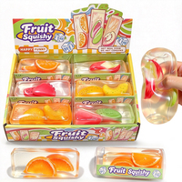 Jouet Squishy Vaseline Fruit Butter, Jouet Anti-Stress Souple à Presser, Simulation Fraise Banane, Jouets Fidget pour Enfants, Fête