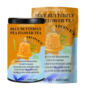 Lifeworth Oem Groothandel Honing Smaak Natuurlijke Blauwe Vlinder Erwt Bloem Kruidenthee