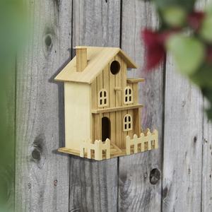 Bahçe dekorasyon kuş evi otomatik kuş besleyici açık asılı ahşap kuş evi - Product Image 5