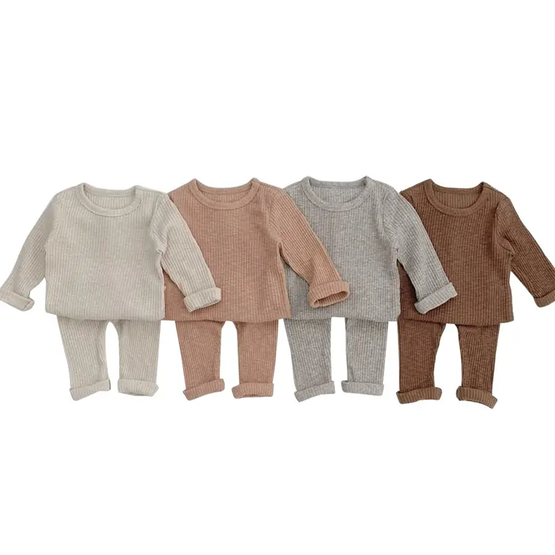 Conjunto de roupas infantis de bebê, roupas para bebê recém-nascido, moletom de manga longa, calça, roupas presentes de 3, 6, 9, 12, 18, 24 meses