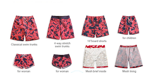 Celana pendek pria cepat kering kustom pakaian pantai Hawaii motif bunga celana renang seksi celana renang untuk berselancar Hewan tahan air - Product Image 5