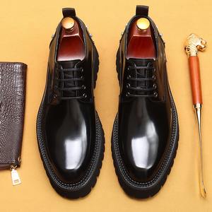 Best-selling double-layer thick-soled height-increasing shoes, <b>genuine</b> <b>leather</b>, suitable for business and casual wear - Product Image 3