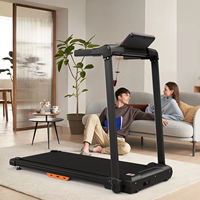 Tapis roulant portable silencieux pour la maison avec inclinaison et écran LED, machine de course électrique avec contrôle de la vitesse pour la remise en forme en intérieur